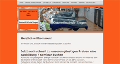 Desktop Screenshot of kosmetikschule-siegen.de